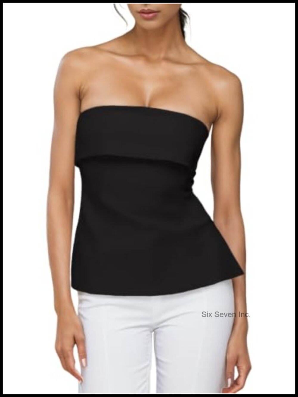 Strapless Tube Top Women Double Layer Bandeau Going Out Summer Top